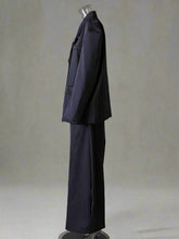 Women's Pinstripe Suit Set - Comfortable Elastic Waistband